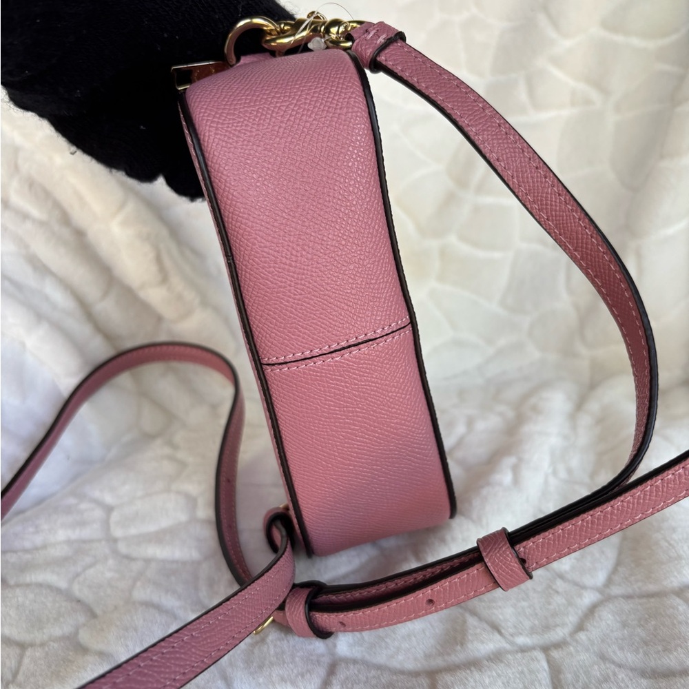 Coach Mini Jamie Camera Bag in Refined Pebble Leather - True Pink / Like New - Picture 10 of 13